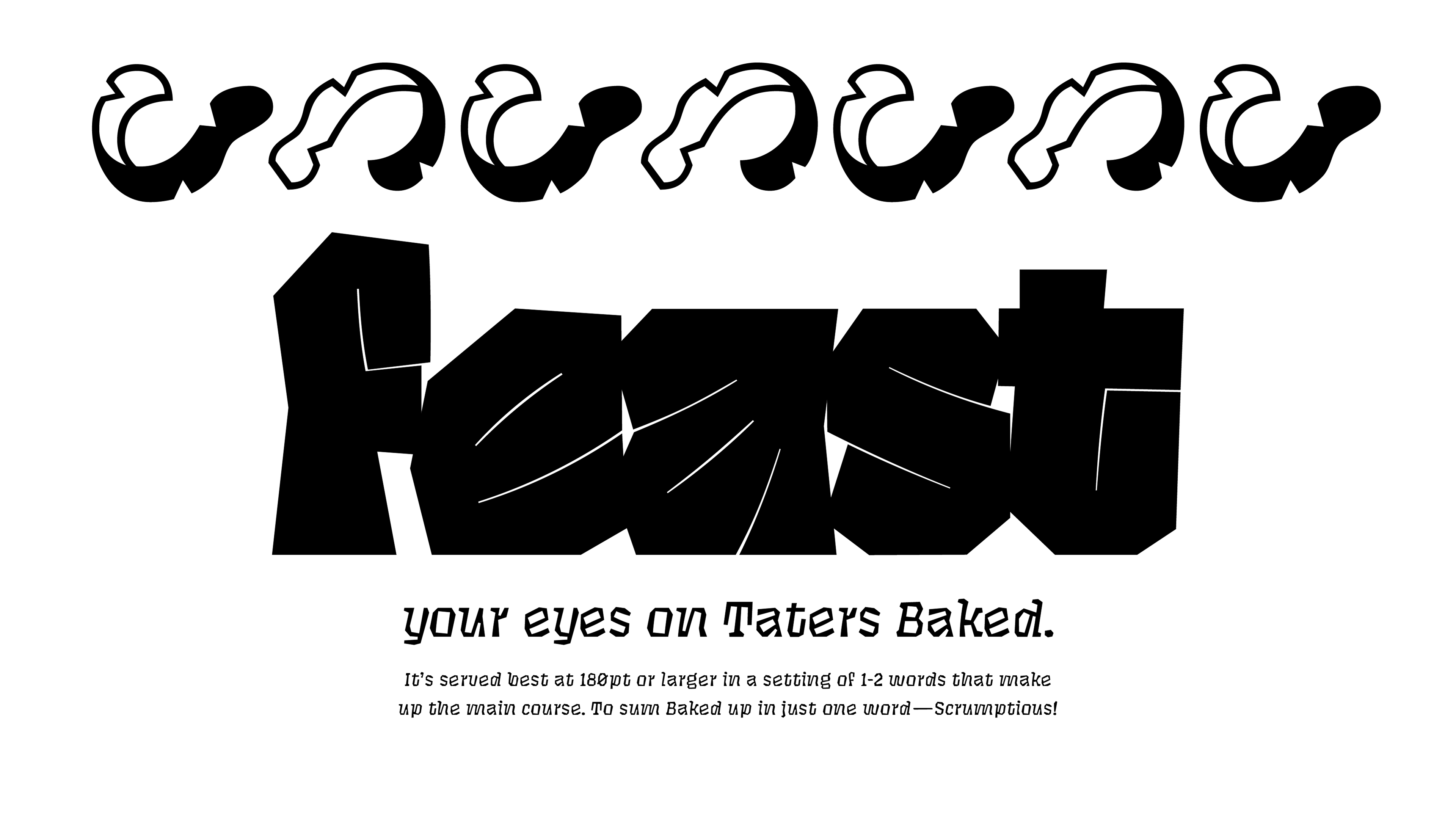 Пример шрифта Taters Super Black